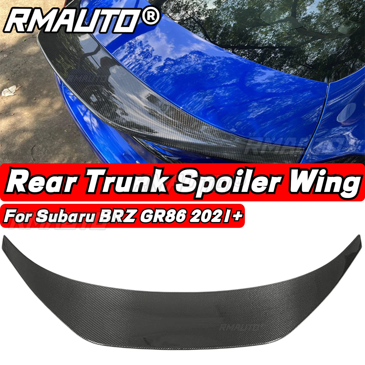 Subaru BRZ Spoiler Real Carbon Fiber Rear Trunk Boot Lip Spoiler Wing Rear Tail Body Kit For Subaru BRZ 2021+ Toyota ZA86 GR86