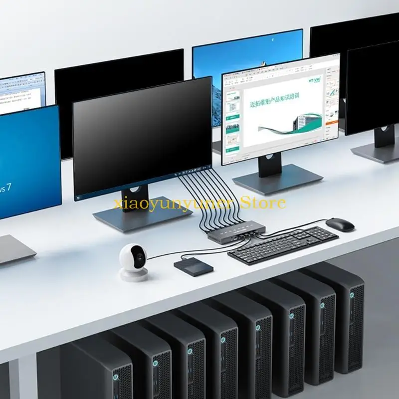 P9JB USB2.0 Manual Sharing Switching Printer Sharing Device USB Hubs 8 in 4 Out Data Transfer Hubs Converters