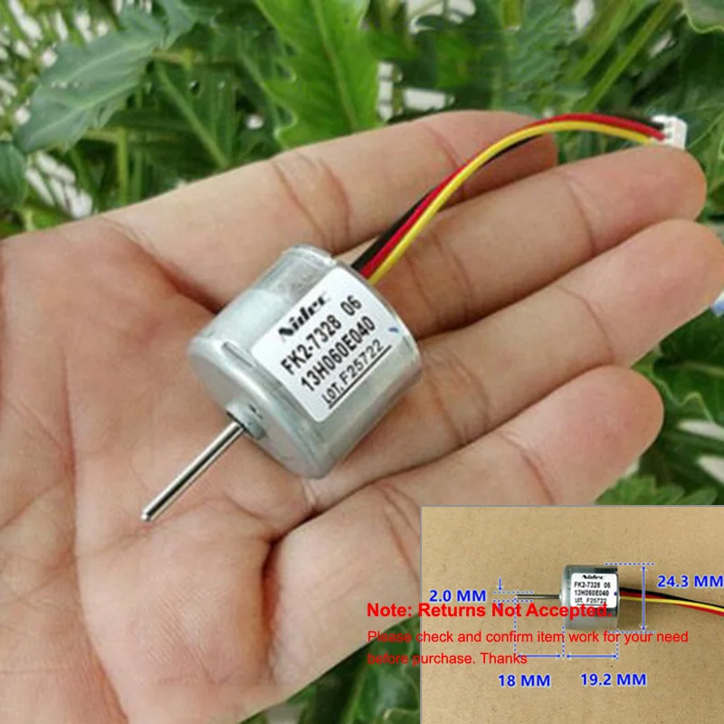 Nidec FK2-7328 13H060E040 DC12V-24V 18V Micro 24mm brushless Electric Motor 3-wire CCW inner rotor with driver