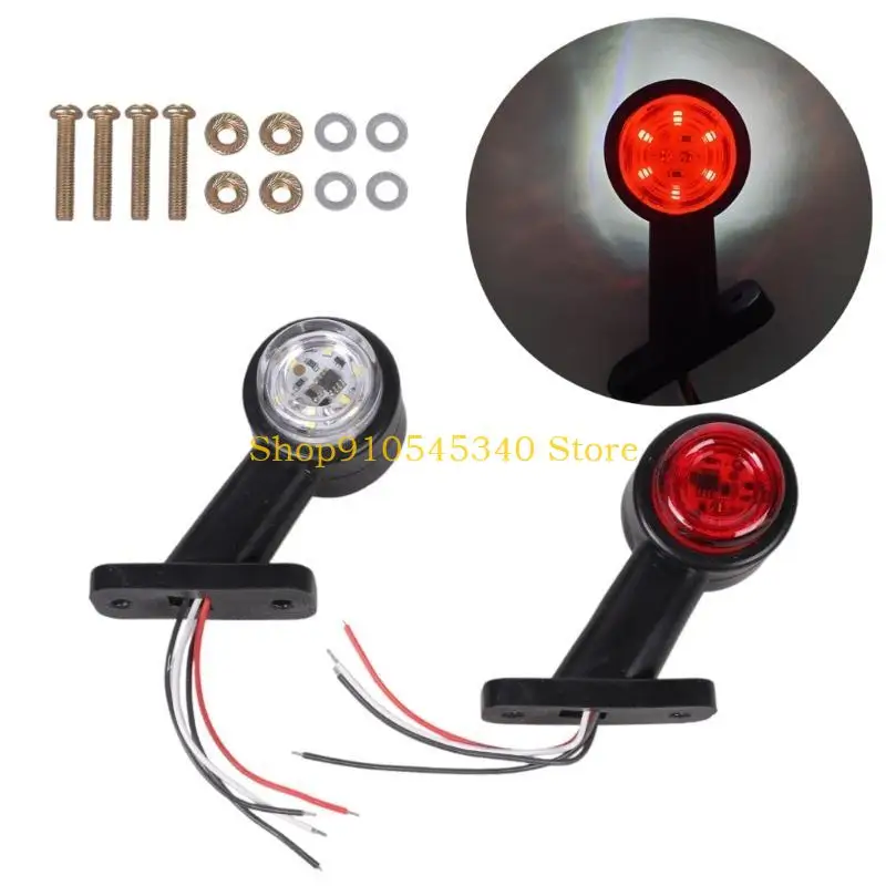 

U2JA Energy Efficient LED Side Marker Light Energy Efficient Lamp Universal Truck Trailer Accessory Part for Caravans Trucks