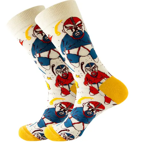 1 Pair New Happy Mens Socks Women Novelty Cartoon Sock Combed Cotton Funny Men's Big Size Crew Hip Hop Thick Long Socks - Image 3