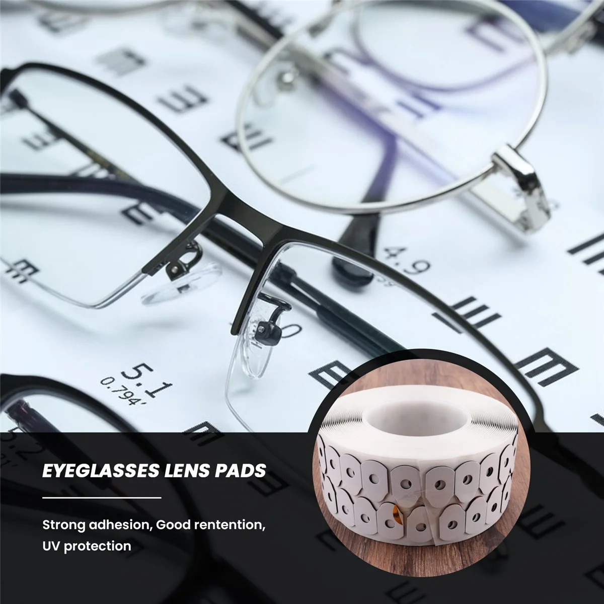 1000 Pieces Optical Eyeglasses Lens Edging Non-Slip Blocking Pads Sticker Adhesive Tape, Good Rentention