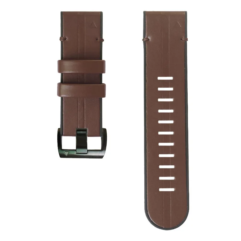 Luksusowy skórzany pasek z elementami silikonowymi do zegarków Garmin Fenix 9 Pro 47 mm, 51 mm, 9, 8, E, 7, 7X Pro, 6X Plus, system QuickFit, szerokość 22/26 mm. — zdjęcie produktu 6
