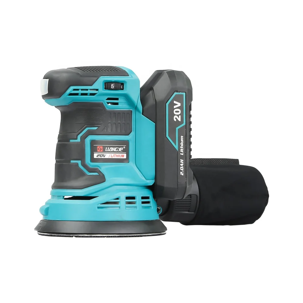 LCO777-1 Portable High Quality Wireless Random Orbital Sander Li-ion Battery Rechargeable Cordless Palm Sander 125mm