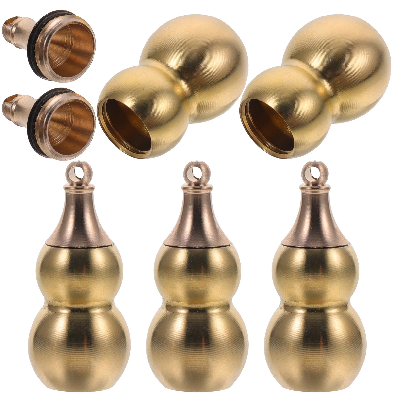 

5pcs Gourd Charms Hollow Copper Design for DIY Necklace Gourd Jewelry Charms Bracelet Keychains Jewelry Parts Accessories