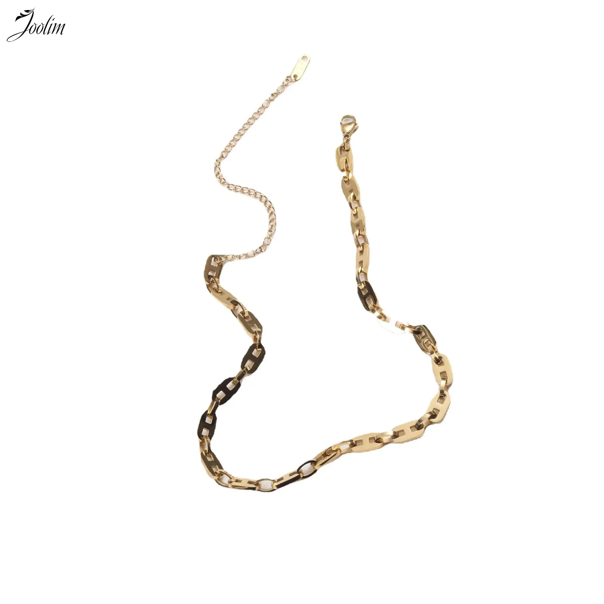 Joolim Jewelry High End PVD Wholesale No Fade Clavicle Days Chain Stainless Steel Necklace Trend 2022 For Women