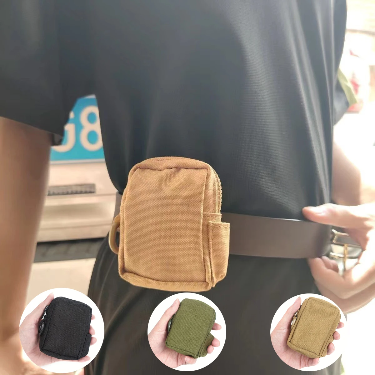 

Mini Tactical Belt Waist Bag, Outdoor Sports multi-functional Waist Pouch Bag,Accessory Bag,Card Bag,Coin Purse,Phone Case Pouch