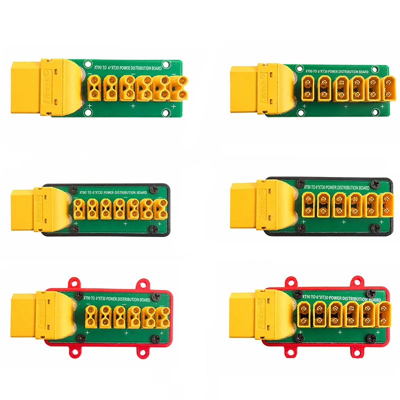 1PCS XT90 Female to 6 Port XT30 Power Distribution Board Parallel Power Supply Accessories for RC Models/Multi-Joint Robots