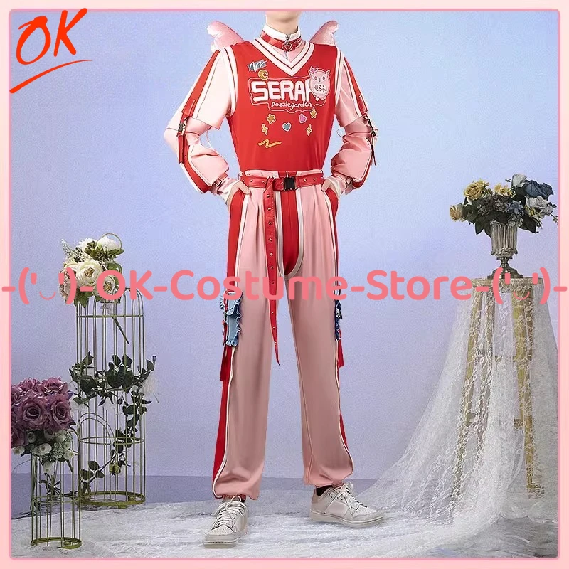 

Virtual Uploader VTuber Seraph Angelic Dream Cosplay Costume Wing Anime Character Outfit Halloween Carnival Party Uniform Suit