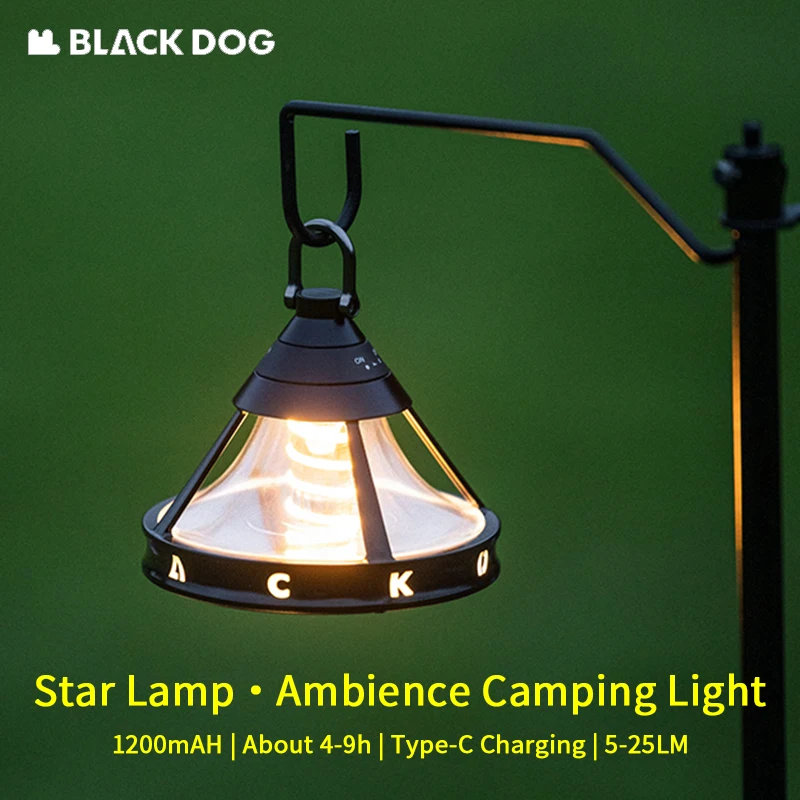 

Naturehike BLACKDOG Star Lamp Ambience Camping Light Outdoor Camping About 4-9h Long Battery Life Type-C Desktop And Hanging