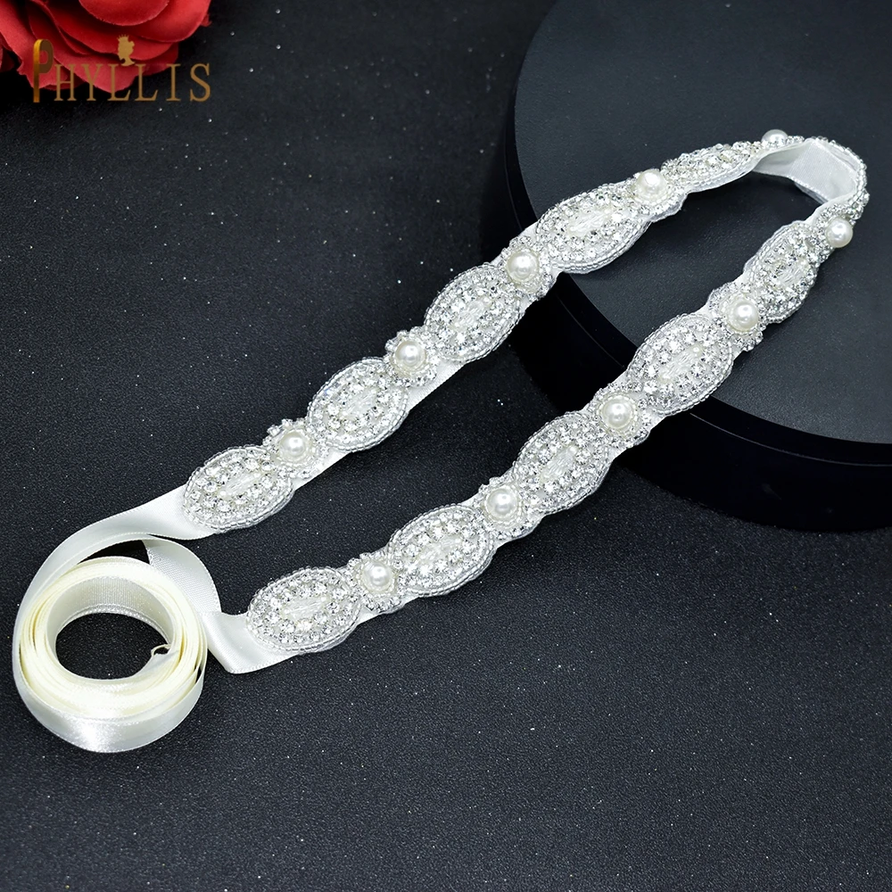 S11 Rhinestone Wedding Sash Crystal Belt for Bride Women\'s Formal Dresses Belt Sparkly Belts Party Belt Bridesmaid Ribbon Belt