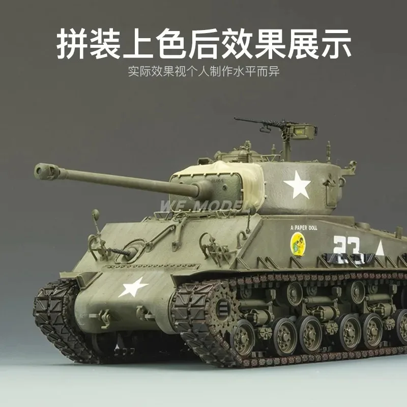 Modelo Ryefield, Kit de modelo de tanque ensamblado de plástico, RM-5028, tanque mediano estadounidense M4A3E8, modelo de juguete Sherman, colección de pasatiempo 1/35