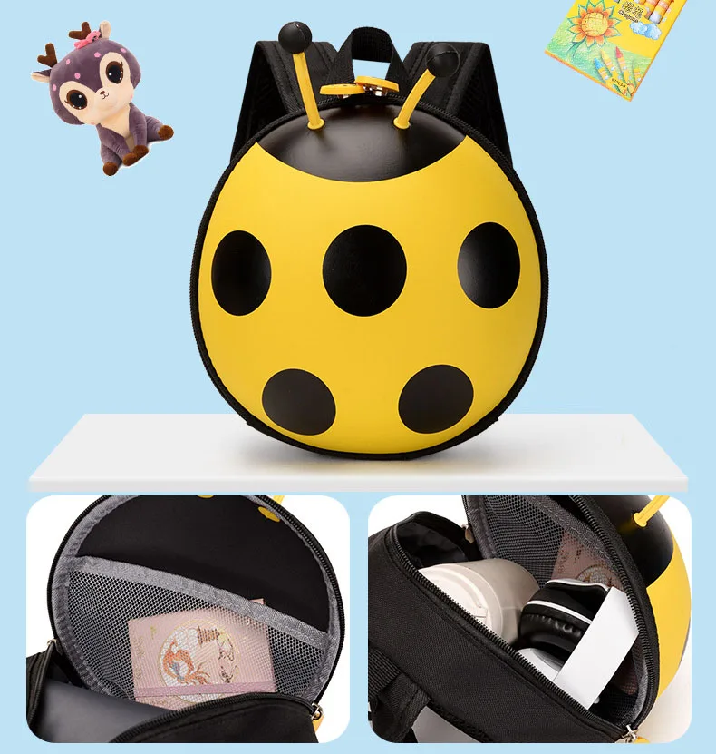 Ladybug Little Kids School Bag Toddler Backpack Cute Animal Chafer Baby Backpack Ladybug Bag for Kindergarten children