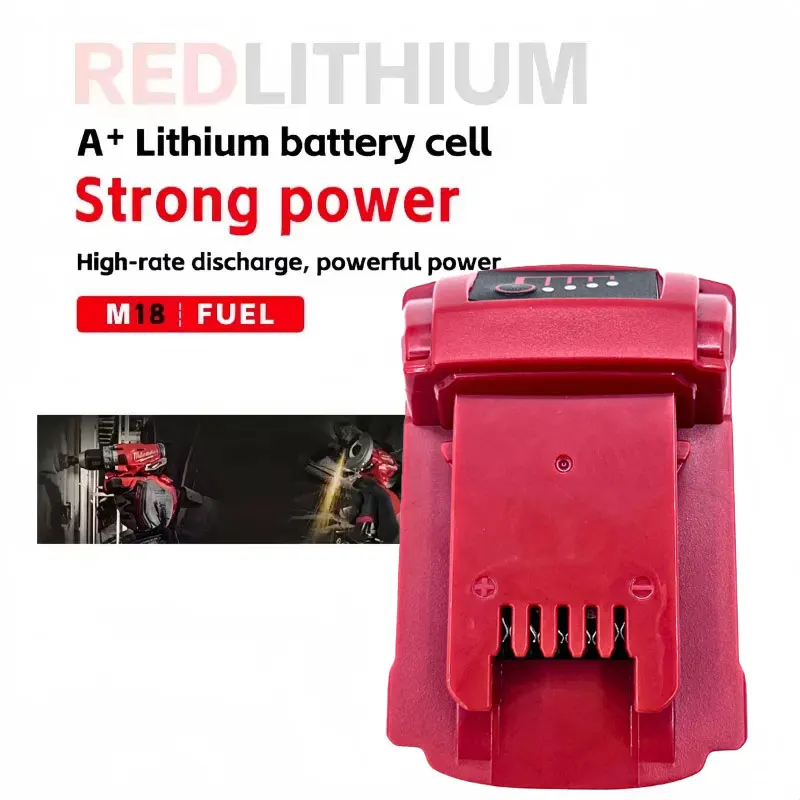 M18 For Milwaukee 18V Power Tool Battery, Charger BR XC M18B5 48-11-1860, Built-in 18650 Power Tool Battery 6.0Ah/9.0Ah/12.0Ah