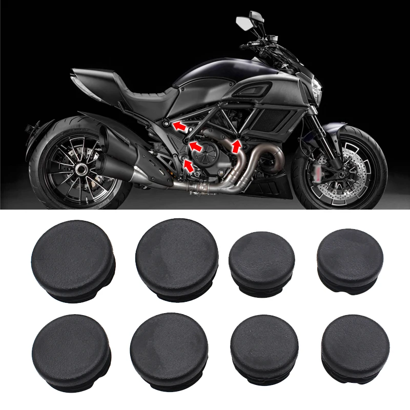 

8PC Frame Hole Cover Caps Plug Decorative Frame Cap Set For Ducati Diavel1200 Diavel 1200 2011-2018 2015 2016 2017 Motorcycle