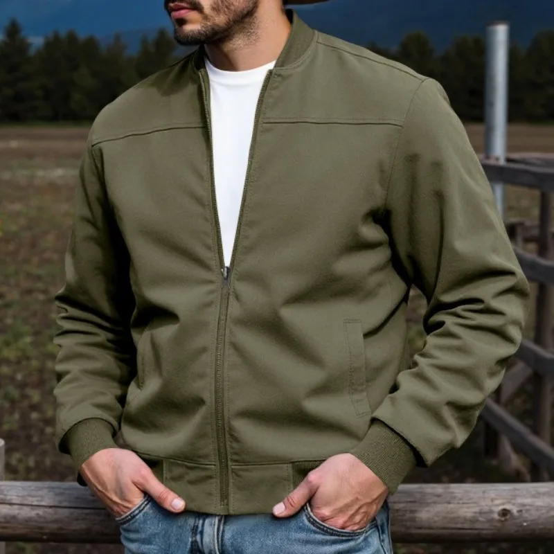 

Men's Lightweight Bomber Jacket Causal Fashion Stylish Windbreaker Light Jacket Full Zip Outwear Running Coats Hiking Sportswear