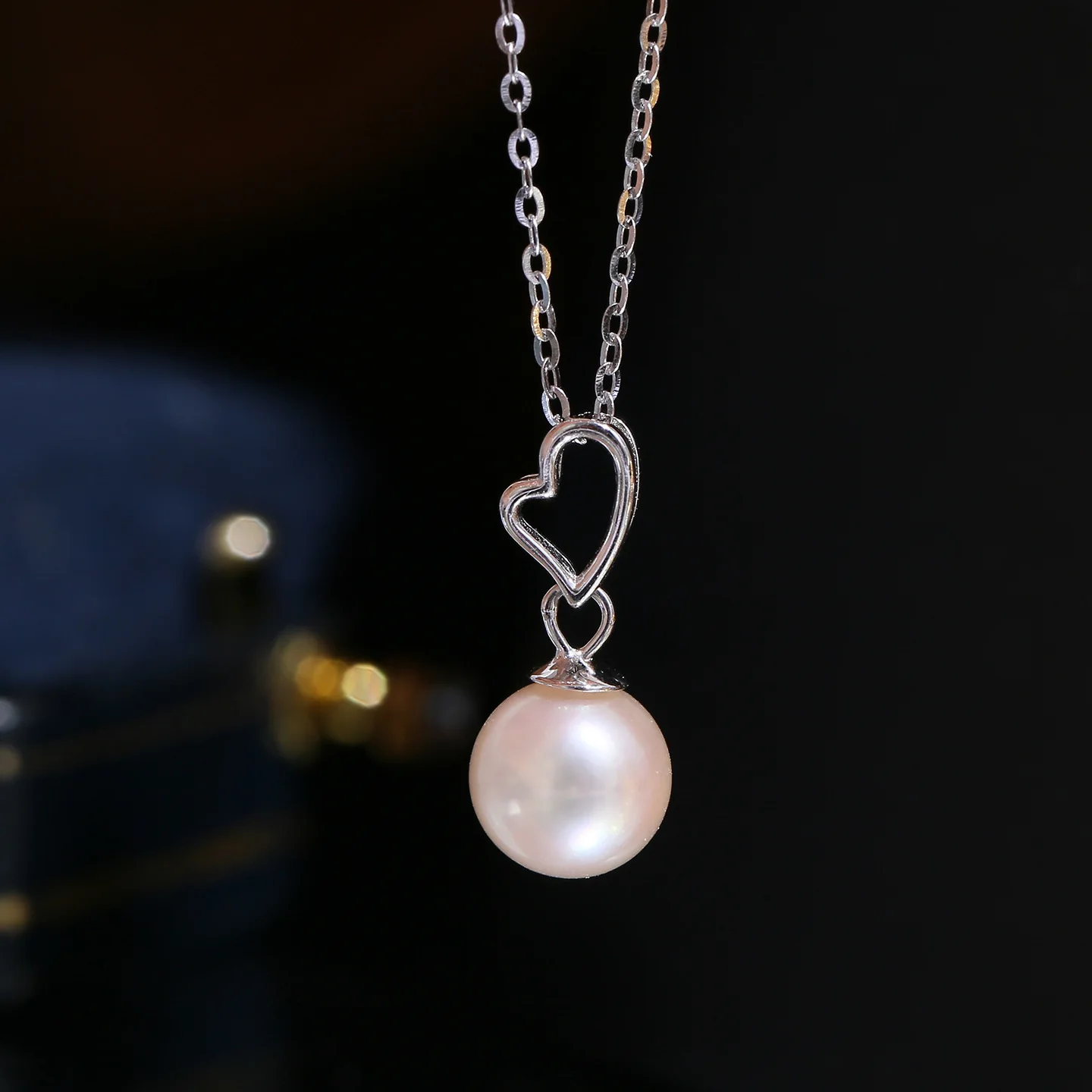Heart Shape S925 Sterling Silver Pendant Mounts Base Findings Settings Mountings Jewelry Fittings for 7-11mm Pearls 10pcs/lot