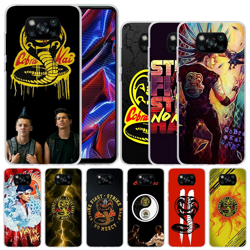 Cobra Kai Snake Soft Cover for Xiaomi Poco X5 Pro X4 Gt X3 Nfc M5S Print Phone Case M4 M3 M2 F3 F2 F1 Mi Note 10 Lite Coque