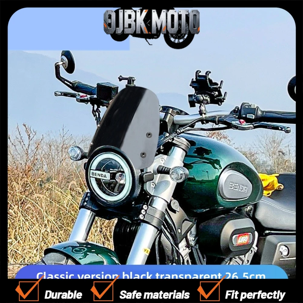 

【Perfect fit】For Benda Jinjira 300 modified windshield, front windshield decoration small windshield panel