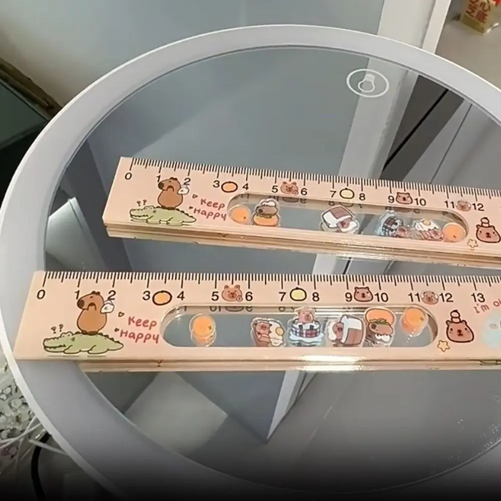 Stationery 15cm Capybara Ruler Maths Drawing Measure Ruler Geometry Straight Ruler