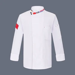 Unisex Chef Jacket Short Sleeve Black Cook Coat Men Women Chinese Restaurant Waiter Uniform White Bakery Wear