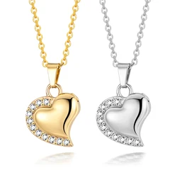NEW Stainless Steel Cremation Jewelry for Ashes Pendant Crystal Heart Urn Necklace with Mini Keepsake Urn Memorial Ash Jewelry