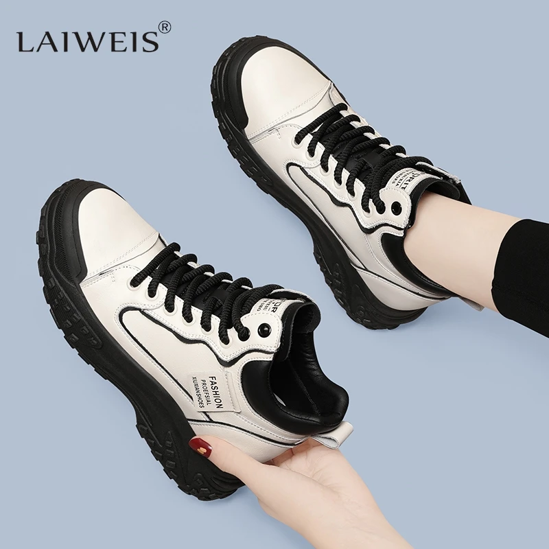 genuine leather platform Martin boots short boots 2023 new autumn winter single boots high-top leather shoes velvet women shoes