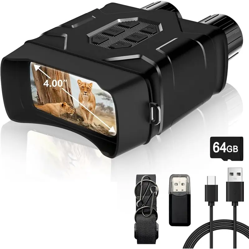 [LXYA68Z!] Night Vision Goggles For Outdoor Camping, 5K Resolution Binoculars Featuring 64GB TF Card, 4