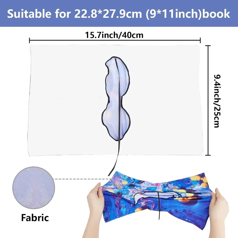 Dandelion Stretchable Book Cover Dragonfly Plant Washable Reusable Large Nylon Cloth Elastic Polyester Book Cover Protector