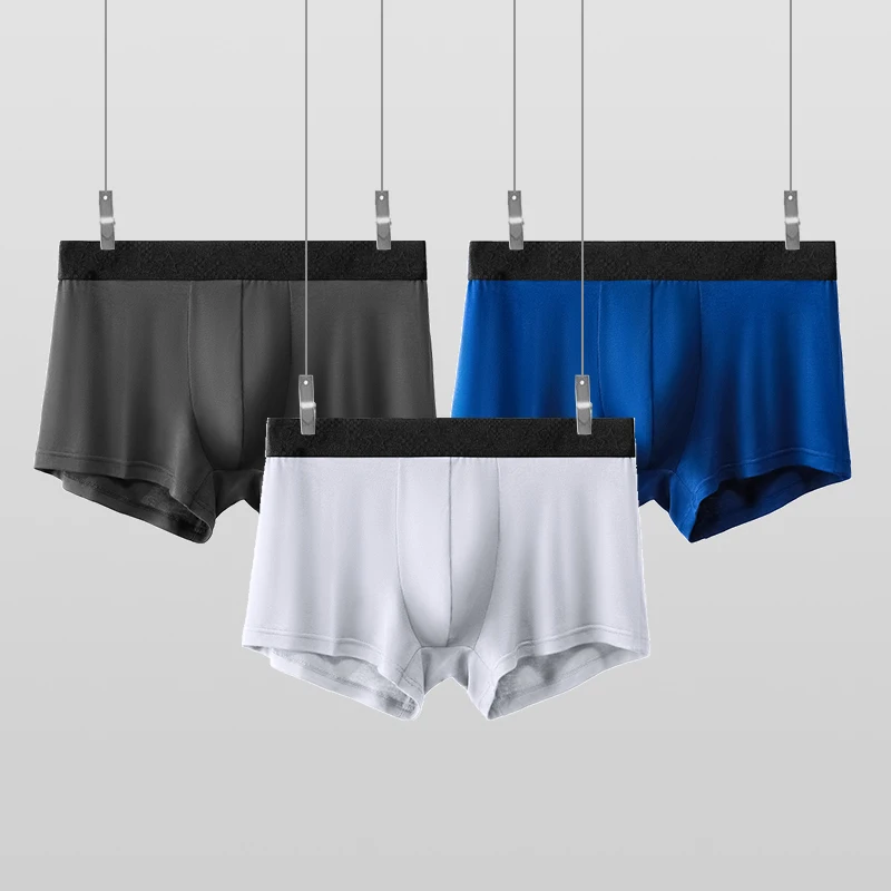 

2шт. Мужское нижнее белье, мужские трусы, летнее сексуальное очарование, антибактериальное, ледозащитное, шелковистое, тонкое, дышащее, большого размера, четырехко.