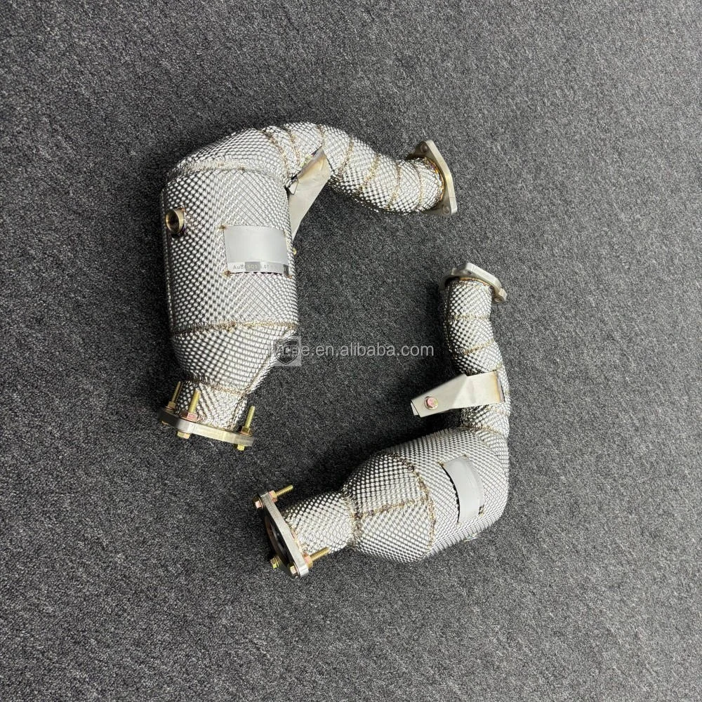 ACE für Audi S4 S5 A7 A8 B8 Q5 SQ5 3.0 TFSI V6 304 Edelstahl Hitzeschutz Downpipe Auspuffrohre – Detail 7