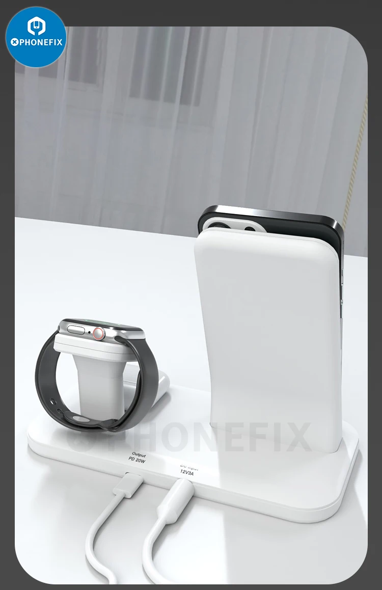 تشى 3 في 1 شاحن لاسلكي آيفون شحن سريع حوض محطة 36 واط شحن حامل لباد iWatch Airpods برو سامسونج أندرويد