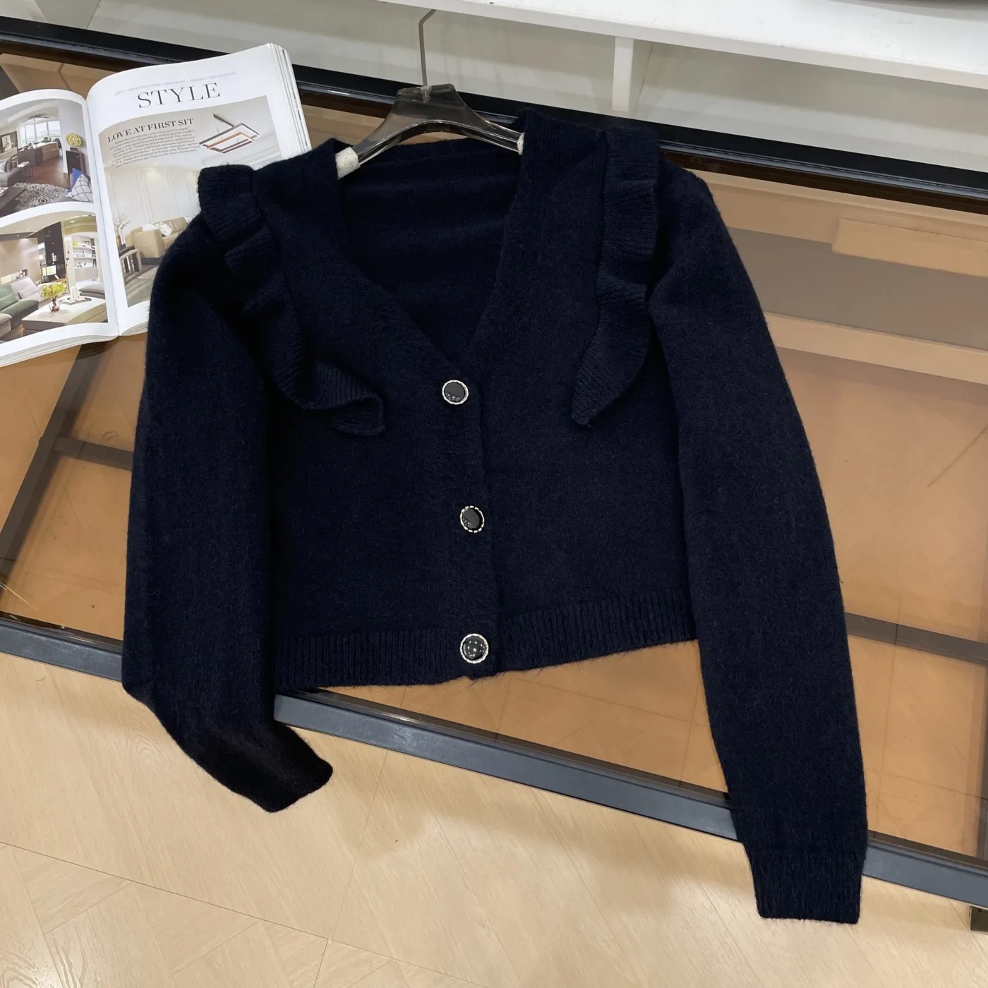 

Женский повседневный длинный свитер Sve V-Ne, модный осенний новый утягивающий открытый кардиган, верхняя одежда, милый Sle, прямой крой