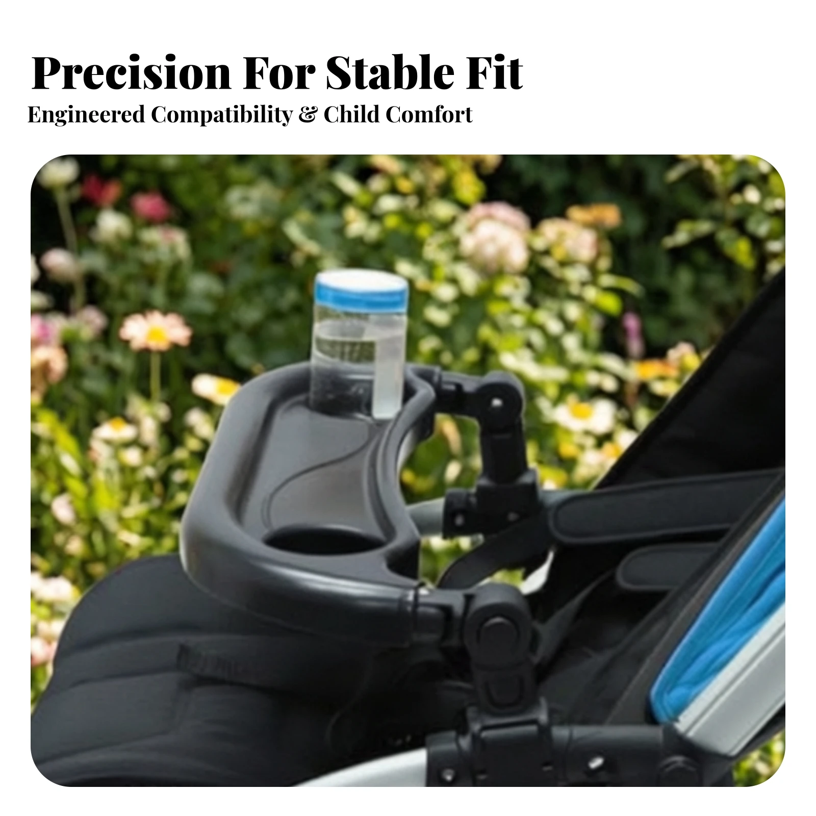 Stroller Armrest Sturdy Stroller Bumper Bar Handle Bar Smooth Accessory Hinged for Parents, Errands