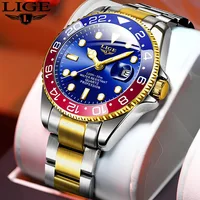 LIGE 2025 nuevo reloj para hombre luminoso de acero inoxidable de negocios reloj de cuarzo de lujo relojes impermeables para hombres reloj hommes
