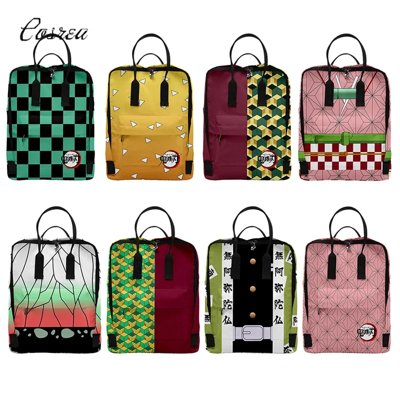 

Demon Bag Backpack Kimetsu Kamado Cosplay Zenitsu Tanjirou Nezuko School Bags Oxford Mochila Feminina Knapsack