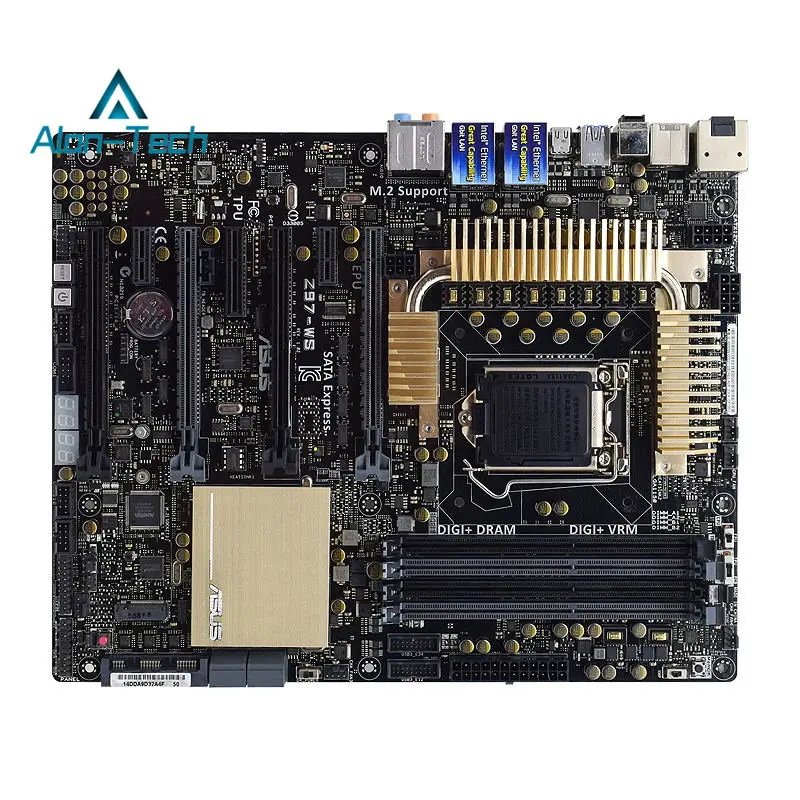 ASUS Z97-WS اللوحة الرئيسية 1150 عدة Xeon E3 1270 V3 كور i7 i5 i3 Cpus DDR3 32 جيجابايت 2133 ميجا هرتز إنتل Z97 HDMI M.2 USB3.0 4 × PCI-E 3.0 X16