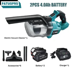 Akülü elektrikli el süpürgesi güç temiz elektrikli süpürge çok fonksiyonlu toz halı toplama makinesi Makita 18v pil