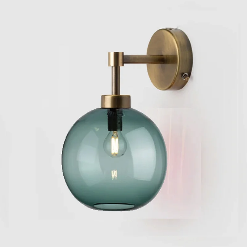 LED Simples Sala de estar Corredor Vitral Lâmpada de parede Nordic Quarto Lâmpada de parede de cabeceira