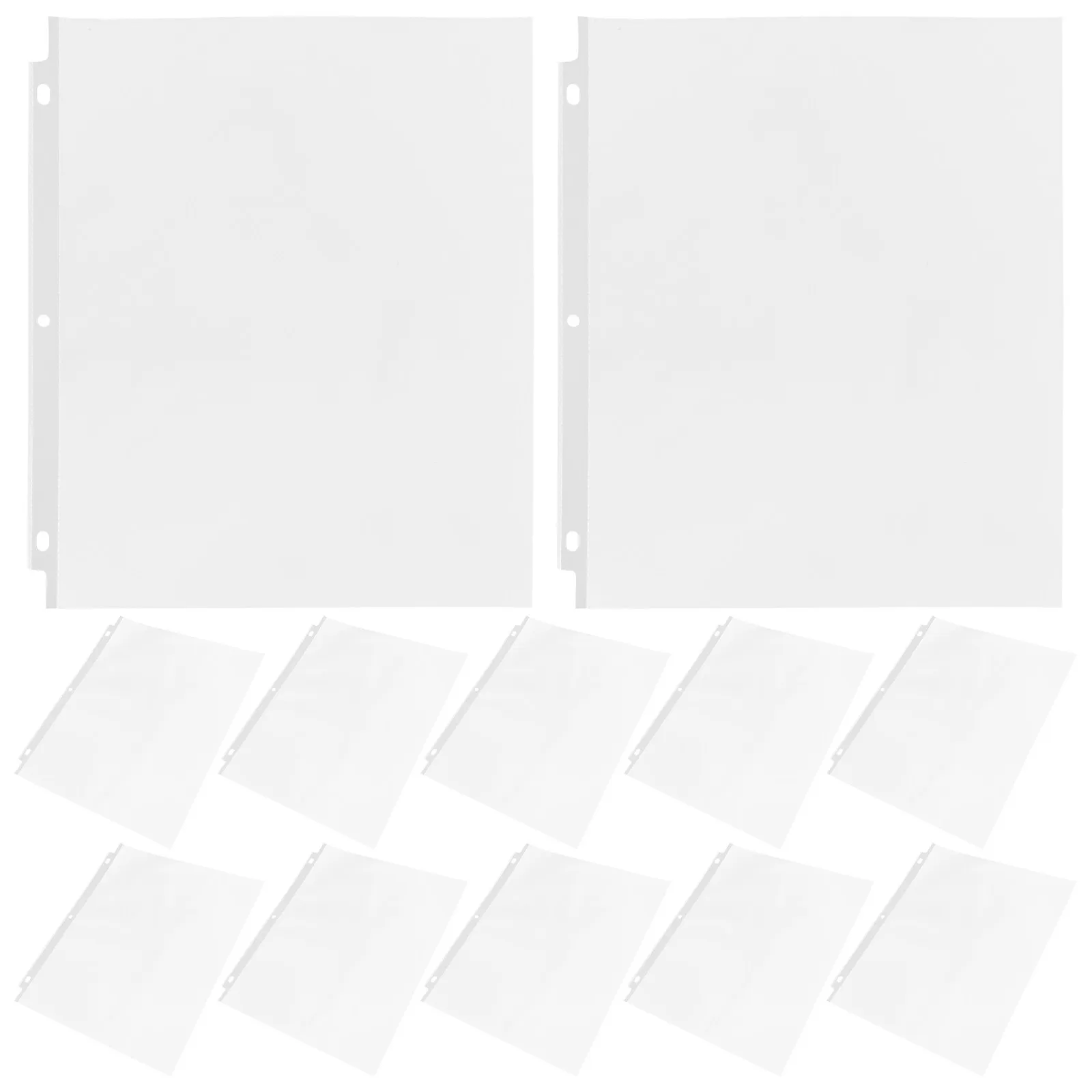 50Pcs A4 Clear Page Protectors Heavy Duty Plastic Sheet Protectors Binder Sleeves Transparent Document Holder File Storage Bulk