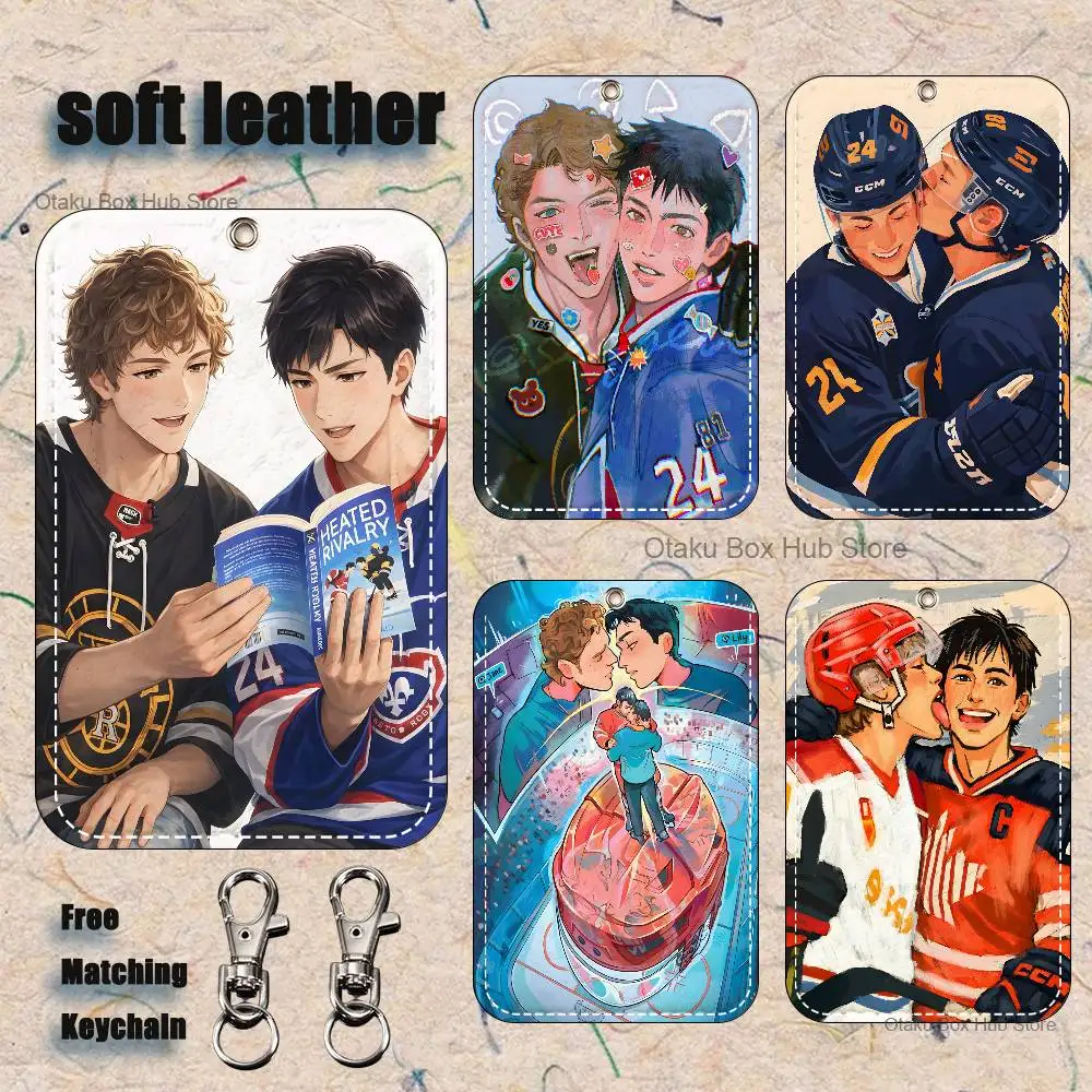 

H-HeatedS R-Rivalry Fanart Cartoon Card Keychain Anime Fashion Pendant Bag ID Door Card Case Bus Card Cute Adult
