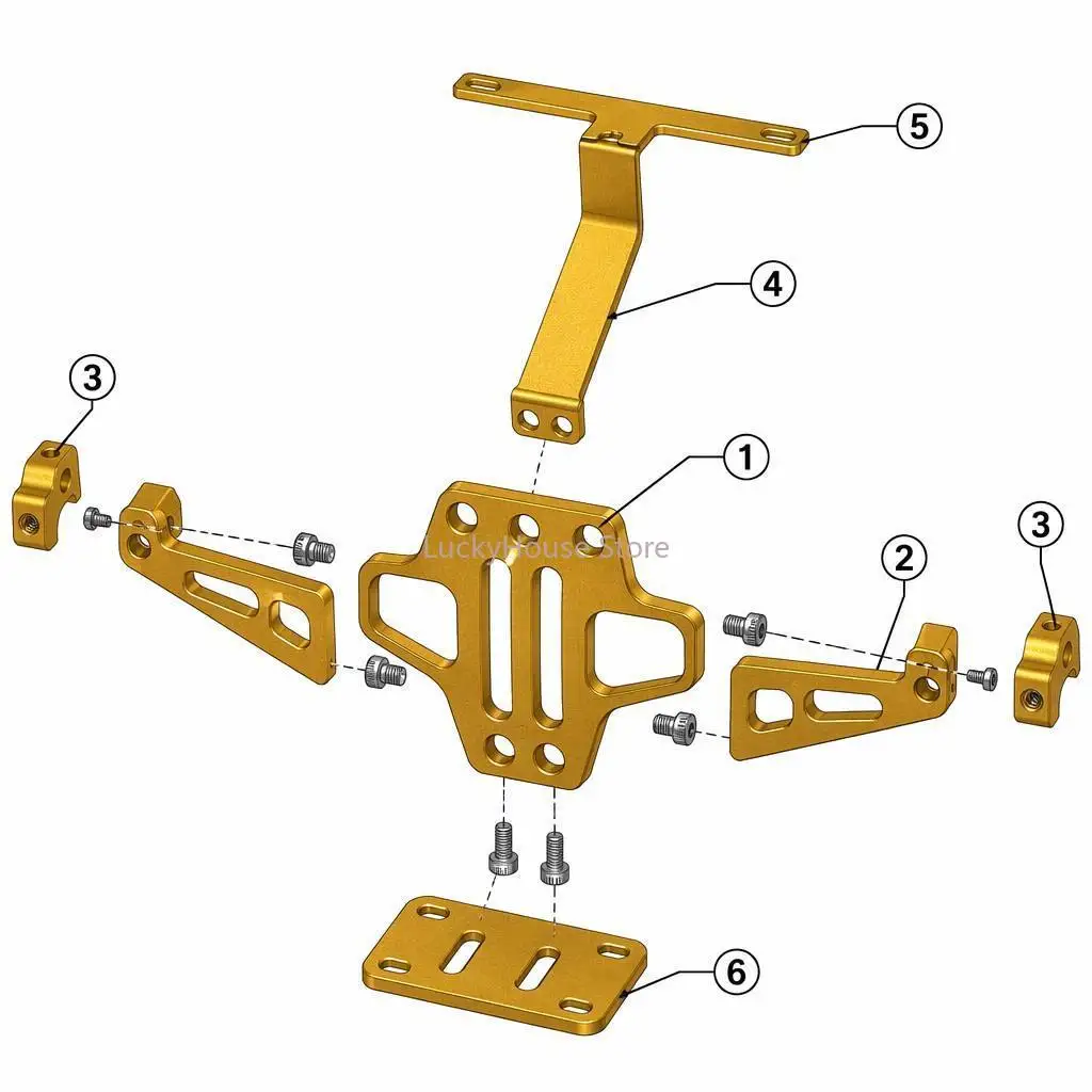 CNC Aluminum Adjustable Aircraft‑Style License Plate Holder For Electric Motorcycle Rear Plate Bracket Modified Spare Parts