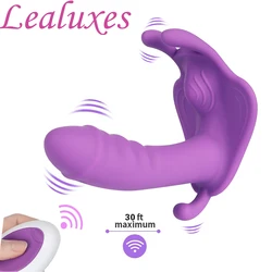 Wireless Remote Panty Dildo Vibrator Wearable Butterfly Anal Vibrator Vaginal Anus Stimulator For Female Masturbation Sex Toys