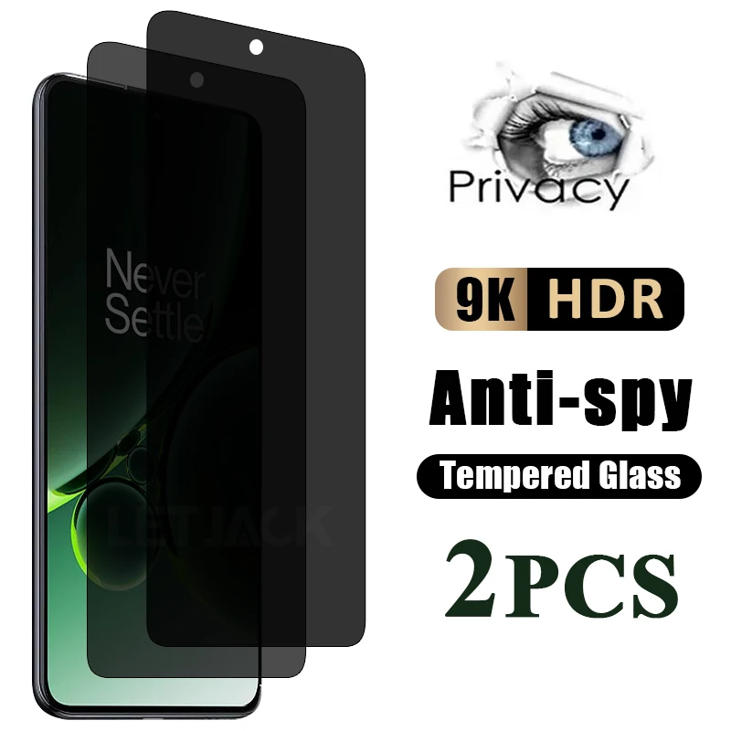 

Anti-Spy Tempered Glass For Oneplus Nord 3 2T CE 3 2 Lite N300 N200 Privacy Screen Protectors For Oneplus 10T 10R 9RT 9R 8T Film