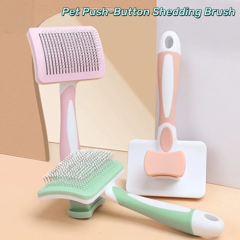 1 Uds. Cepillo de aseo para mascotas, removedor de pelo debajo del abrigo, cepillo rebanador para perros y gatos, peine para desenredar, herramienta de deshedding