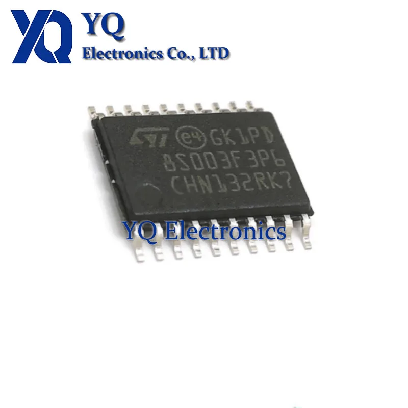 10PCS/lot New OriginaI STM8S003F3P6TR 8S003F3P6 STM8S103F3P6 TSSOP-20 16MHz/8KB flash memory/8-bit microcontroller MCU