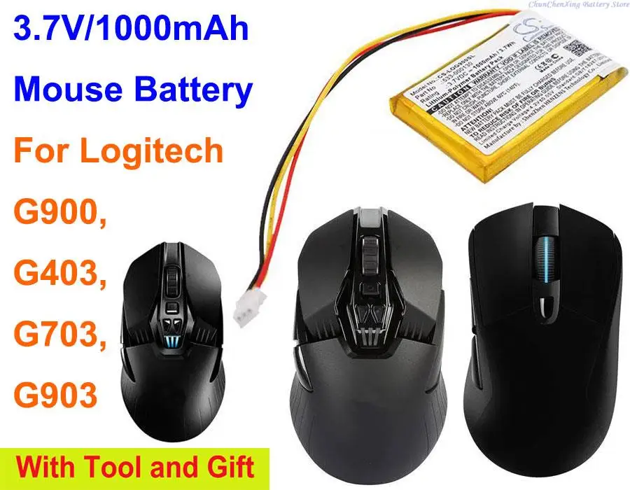 Аккумулятор Cameron Sino 1000 мАч 533-000130 для Logitech G403, G900,G703,G903