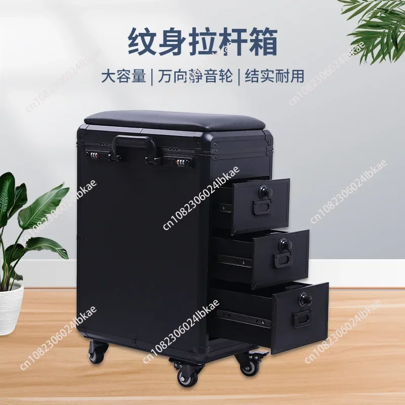 Removable tattoo luggage case tattoo toolbox manicure storage box tattoo artist travel suitcase