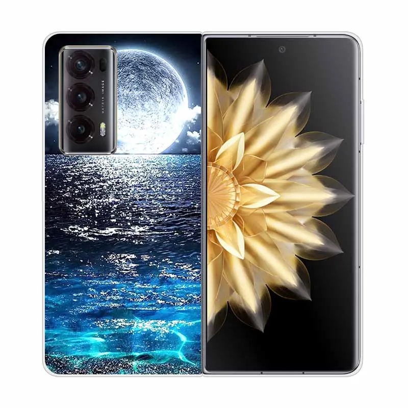 Hard Case For Honor Magic V2 Case Cover Clear Print Transparent Phone Cover for Honor Magic V2 5G Protect Shell Capa Wolf Lion