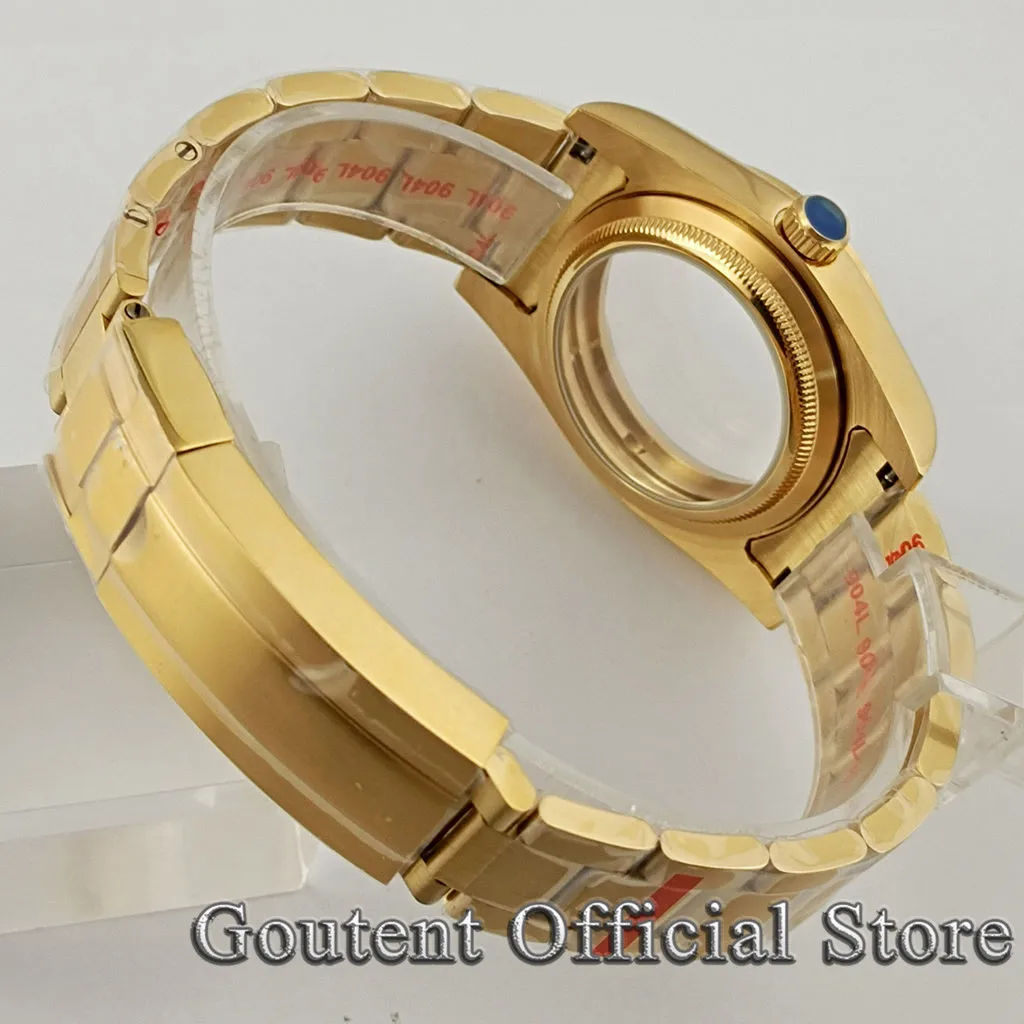 Imagem -06 - Goutent 36 mm 39 mm Pulseira de Relógio Dourada Adequada para Movimento Nh35 Nh36 Miyota8215 821adg2813 3804eta 2836 2824 Pt5000